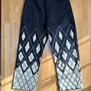 Vintage cropped 80s sequined pant.